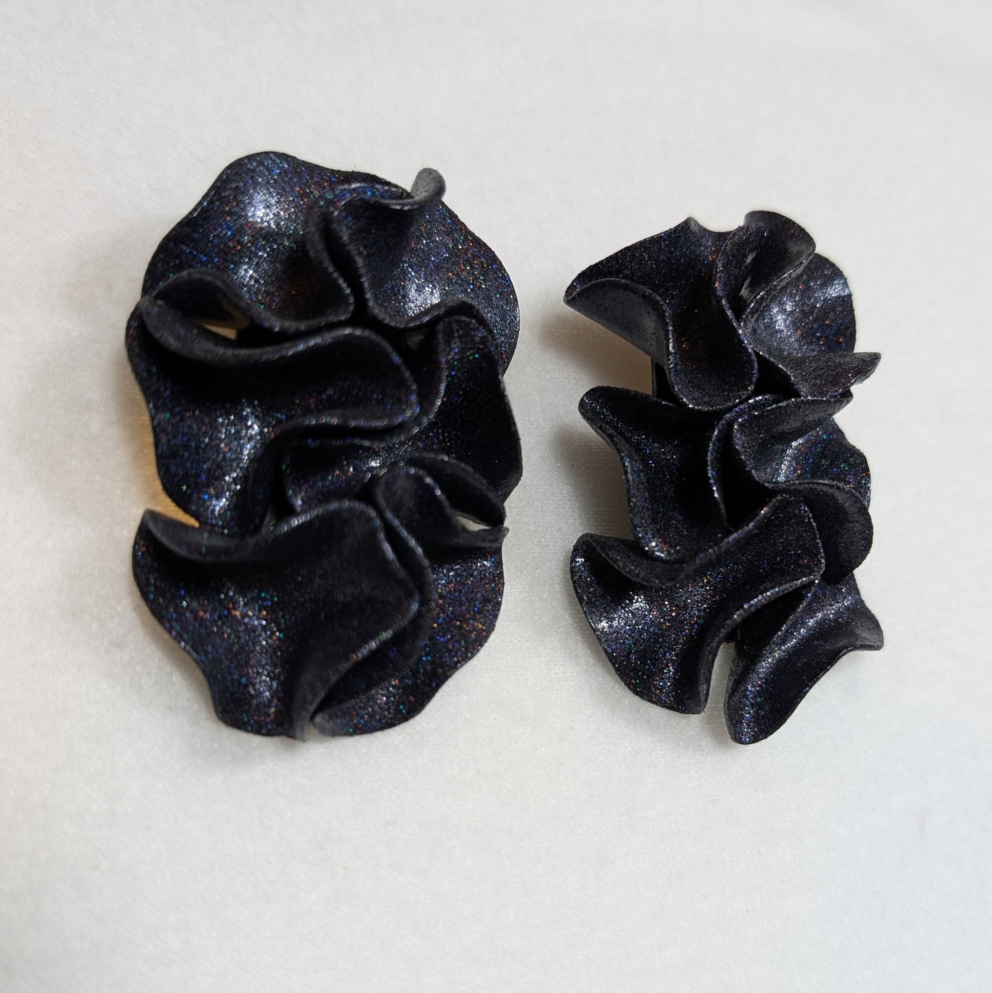 Koraller ca 4 x 6 cm - svart glitter