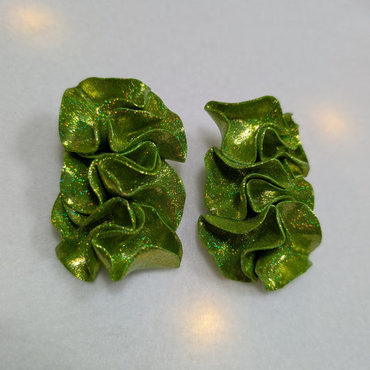 Koraller ca 4 x 6 cm - lime glitter
