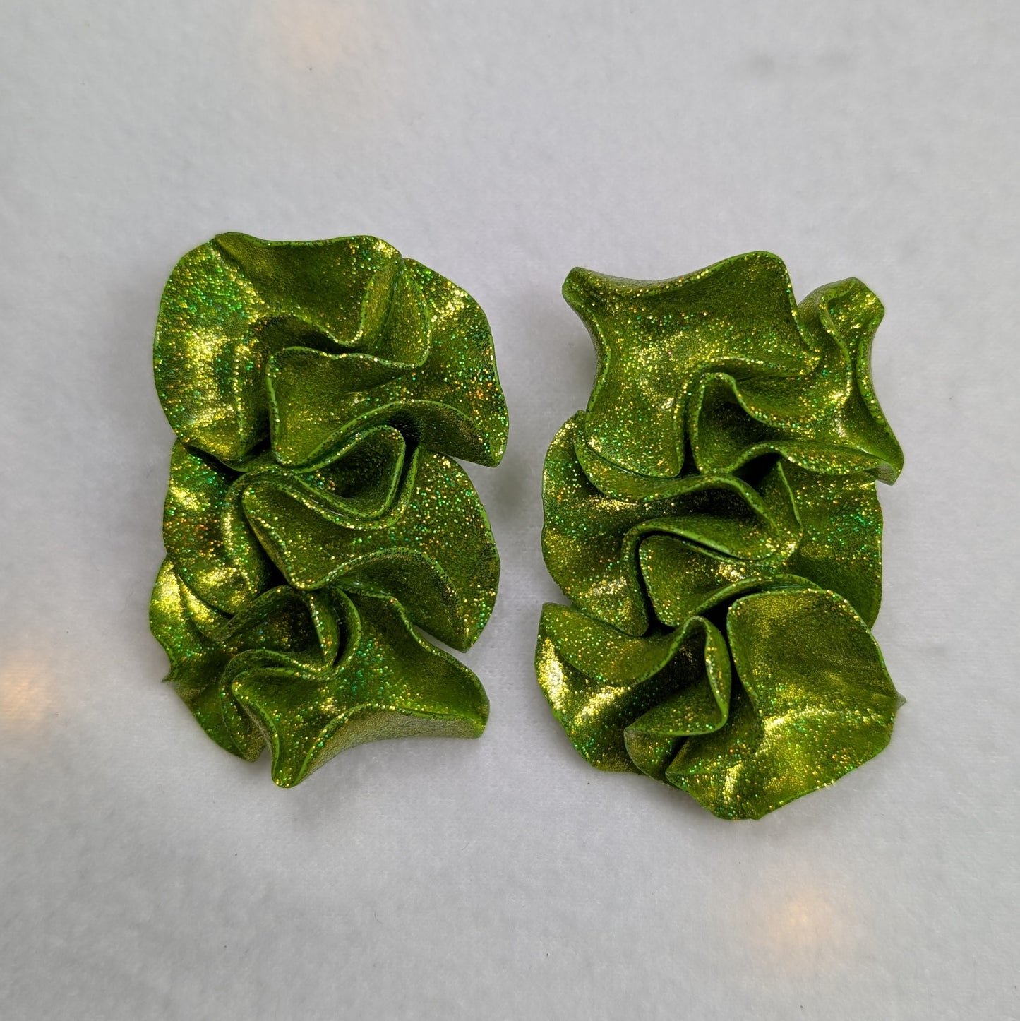 Koraller ca 4 x 6 cm - lime glitter