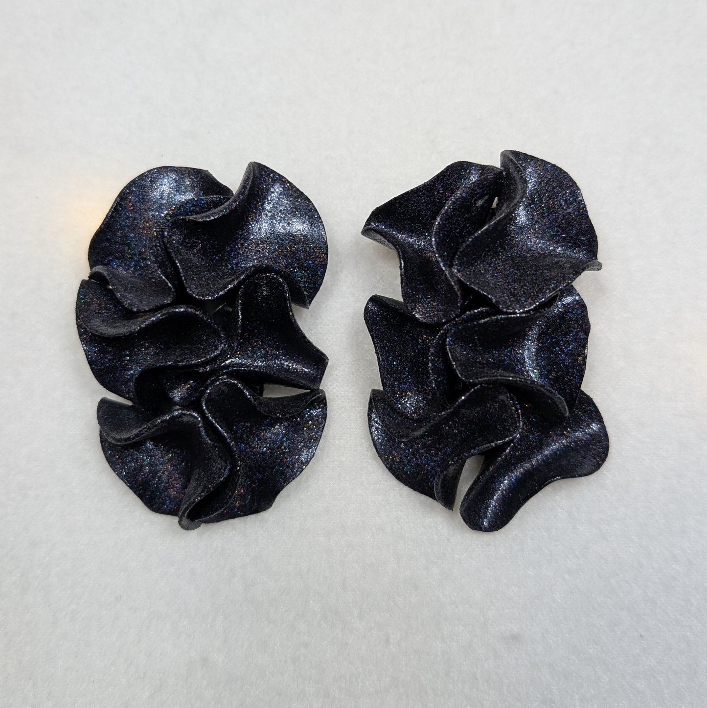 Koraller ca 4 x 6 cm - svart glitter