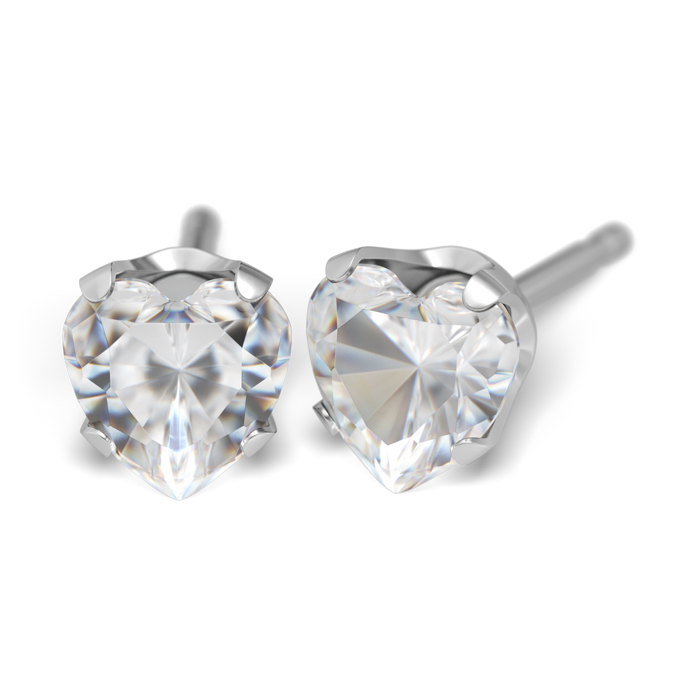 Cubic zirkon hjärta 5 mm